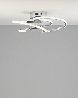 Потолочный светодиодный светильник 50*16 см, LED 90 W, Moderli Ello V2784-CL Хром
