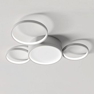 Потолочный светильник TWINE 4 rings White 56,5*53,5*7,5 см, 4*LED*13W, ImperiumLoft TWINE01, Белый