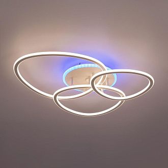Люстра потолочная 80*13 см, LED 130W 3000-5500K Citilux TRIO CL215B130 белый