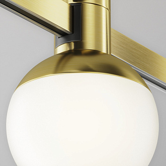 Трековый магнитный светодиодный светильник 8 см, 5W, 3000K, Maytoni Flarity Luna TR149-1-5W3K-BS, латунь