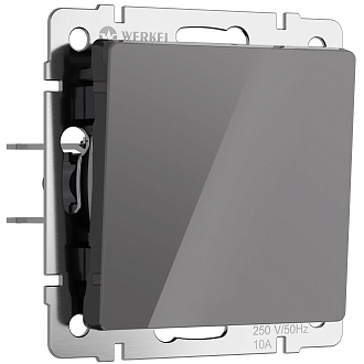 W1110044 Выключатель одноклавишный, графит акрил Werkel, 4690389197406