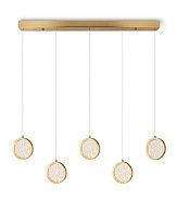 Люстра L700 x H1300, мм, 35W 4000K, BRASS(Латунь) NewRgy D2061-DW-L5 BRASS