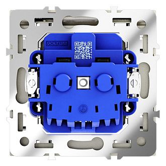 Розетка встраиваемая Voltum S70 с заземлением, защитными шторками и крышкой 16А, сталь пластик Soft touch VLS040305