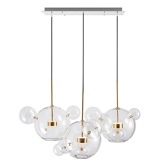  Подвесной светильник 120*46 см, 30W, 2100K LOFT IT Bolle 2027-D3 белый, золото