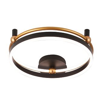 Светильник потолочный 47*10 см, LED*48W 3000-6300K Черный/Золото Crystal Lux FERNANDO PL48W LED BLACK/GOLD
