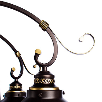 Люстра Arte Lamp A4577PL-8CK, диаметр 100 см, коричневый/золото