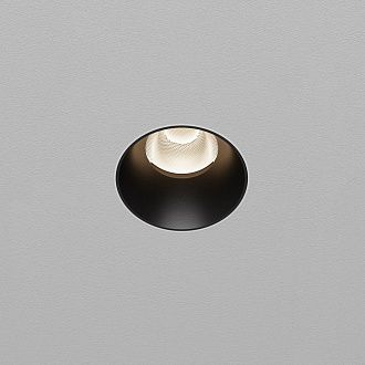 Встраиваемый светильник 9*8 см, вр 6 см, *LED*9W, 4000K, Maytoni Dip DL124-10W-4K-TRS-B, Черный