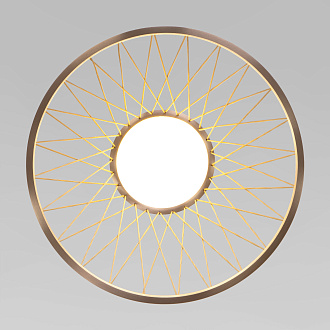 Светильник 40*40*35,5 см, LED*18W, 3000K, Eurosvet Cesta 40018/1 LED, коричневый, a069290
