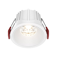 СВетильник 9 см, 15W, 3000K, Maytoni Downlight Alfa LED DL043-01-15W3K-RD-W, белый