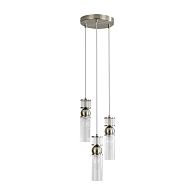 Подвес 22*22*222-222 см, 3*E14*40W, Lumion Denver LUM8277/3A, стальной; серебристый