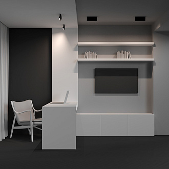 Накладной светильник 22*2,3*8,8 см, LED, 12W, 3000К, Maytoni Technical Basis Rot C133CL-12W3K-B черный