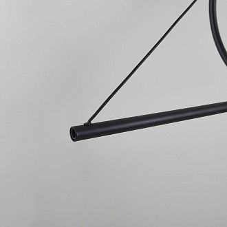 Подвесной светильник SUSPENSION CERCLE ET TRAIT – GRAPHITE SATINE L120 120*45*45 см, 1*LED*25W, 3000K, ImperiumLoft 40.1282-0, Чёрный