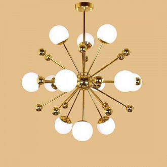 Подвесной светильник Loft House P-237, диаметр 80 см, золото/белый