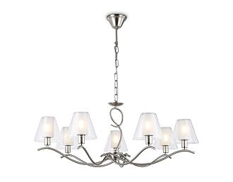 Подвесная люстра **79- см, 7*E14*40W, K, Ambrella Light High Light LH57083, никель