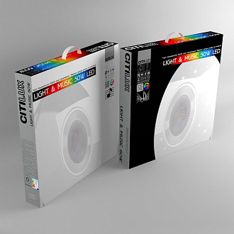 Светильник 50 см, 60 W, 3000-4200K музыкальный с Bluetooth Citilux CL703M60, белый