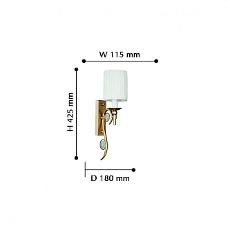 Бра Favourite Lietta 2493-1W, D180*W115*H425, латунь