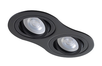 Светильник встроенный 18*9 см, Crystal Lux CLT 001C2 BL Черный, вр 7,5*15 см
