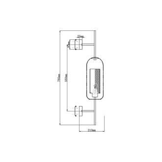Бра 21*15*78 см, 1*E27 латунь Vele Luce Coro VL5524W21