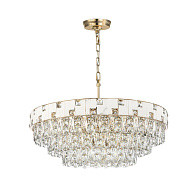 Люстра 80*80*160 см, E14 21*21*40W,  К, Odeon Light Chessi 5076/21, золото/прозрачный/белый