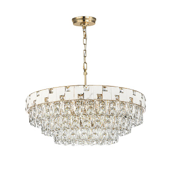 Люстра 80*80*160 см, E14 21*21*40W,  К, Odeon Light Chessi 5076/21, золото/прозрачный/белый