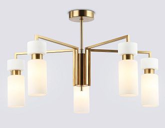Люстра на штанге **18-35 см, 5*E14*40W, K, Ambrella Light High Light LH56124, латунь