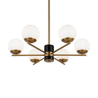 Светильник 67 см, Freya Marble FR5230PL-06BS, латунь