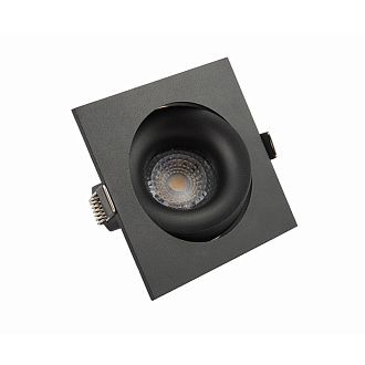 Светильник встраиваемый 10,6*10,6*4 см, вр 9,5 см, 1*GU10*50W, Denkirs Roto DK2121-BK, черный
