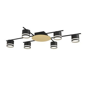 Светильник подвесной 87*57*12-12 см, 6*GX53 LED*7W, Lumion Benua LUM8304/6C, черный; золотой