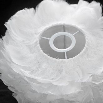Подвесной светильник диаметр 30 см Lussole Cuscino GRLSP-8361 белый, перо