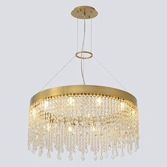 Подвесная люстра 60 см, Crystal Lux AQUA SP12, латунь