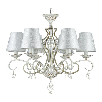 Подвесная люстра диаметр 63 см Maytoni Monile ARM004-06-W белое золото