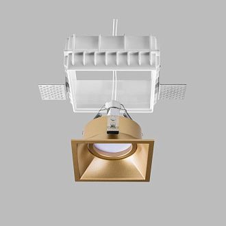 Встраиваемый светильник 9,3*9,3*-4 см, 1*GU5.3*50W, K, Lightstar Domino G214503, белый, вр 9.3 см