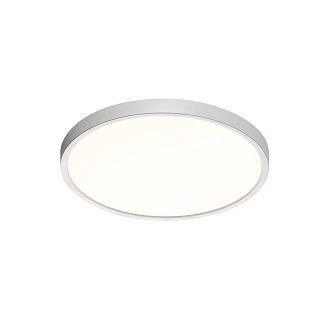 Cветильник 30*2,5 см, LED 24W, 3000/4000 К, IP40, белый, пластик Sonex Alfa White, 7659/24L