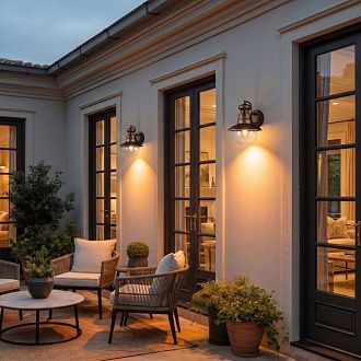 Уличный настенный светильник 27 см, Loft IT Piemonte 100022W, коричневый