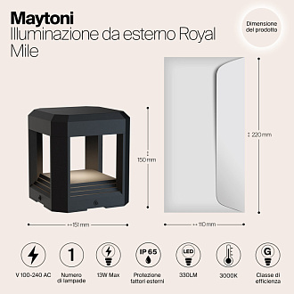 Ландшафтный светодиодный светильник 15 см Maytoni Royal Mile O019FL-L13GR3K