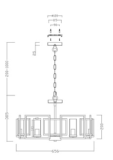 Подвесная люстра Maytoni Bowi H009PL-06G, золото, диаметр 65.6 см