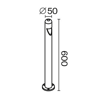 Светодиодный светильник 60 см, 5W, 3000K, Maytoni Hagen O423FL-L5GF, графит