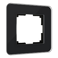 W0012448 Рамка на 1 пост Elite, черный, стекло Werkel, 4690389196201
