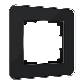 W0012448 Рамка на 1 пост Elite, черный, стекло Werkel, 4690389196201