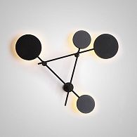 Бра Iride Bernhardt dots 140 cm Black 100*100*140 см, 4*LED*12W, 3000, 4000, 6000K, ImperiumLoft DOTS-201, Чёрный