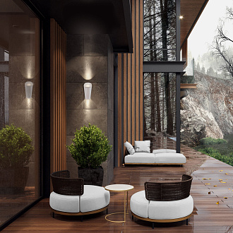 Уличный настенный светодиодный светильник Tronc IP54 1539 TECHNO LED белый Elektrostandard