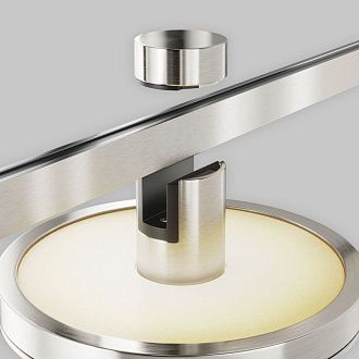 Трековый магнитный светильник 12 см, 7W, 3000K, Maytoni Technical Plato Flarity TR152-1-7W3K-PT, платина