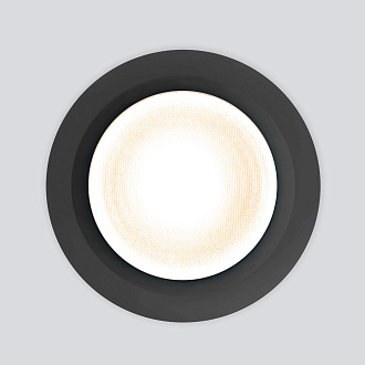Встраиваемый LED влагозащищенный светильник IP54 35128/U черный Elektrostandard, вр 7,3 см