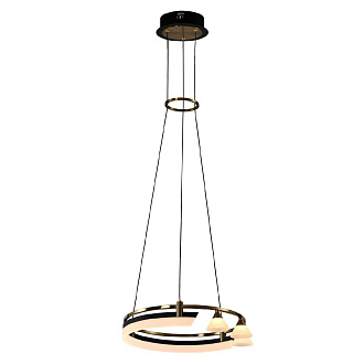 Подвесная люстра 40 см, 28W, 3000K, Citilux Helly CL211042, черный-бронза