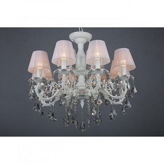 Подвесная люстра 70*65-180 см, 8*E14, 40W, Omnilux Omnilux 308 OML-30807-08, белый