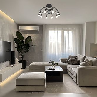 Светильник 65*65*35 см, LED*35W, 4000K, Eurosvet Ragno 90035/10, черный, a069307