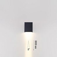 Уличный настенный светильник 12 см, 5W, 3000K, Odeon Light Nature Arrow 7188/5WL, черный
