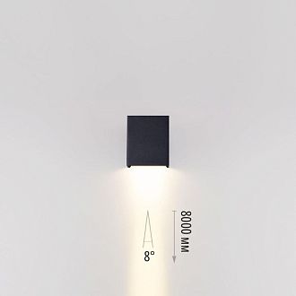 Уличный настенный светильник 12 см, 5W, 3000K, Odeon Light Nature Arrow 7188/5WL, черный