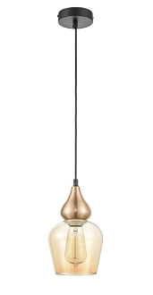 Подвесной светильник  15*146 см, 1*E27 черный, латунь Vele Luce Simone VL5564P11