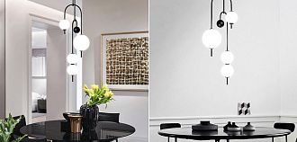 Люстра Balance Beads 38*38*158 см, 4*LED*7.5W, ImperiumLoft 40.2703, Чёрный